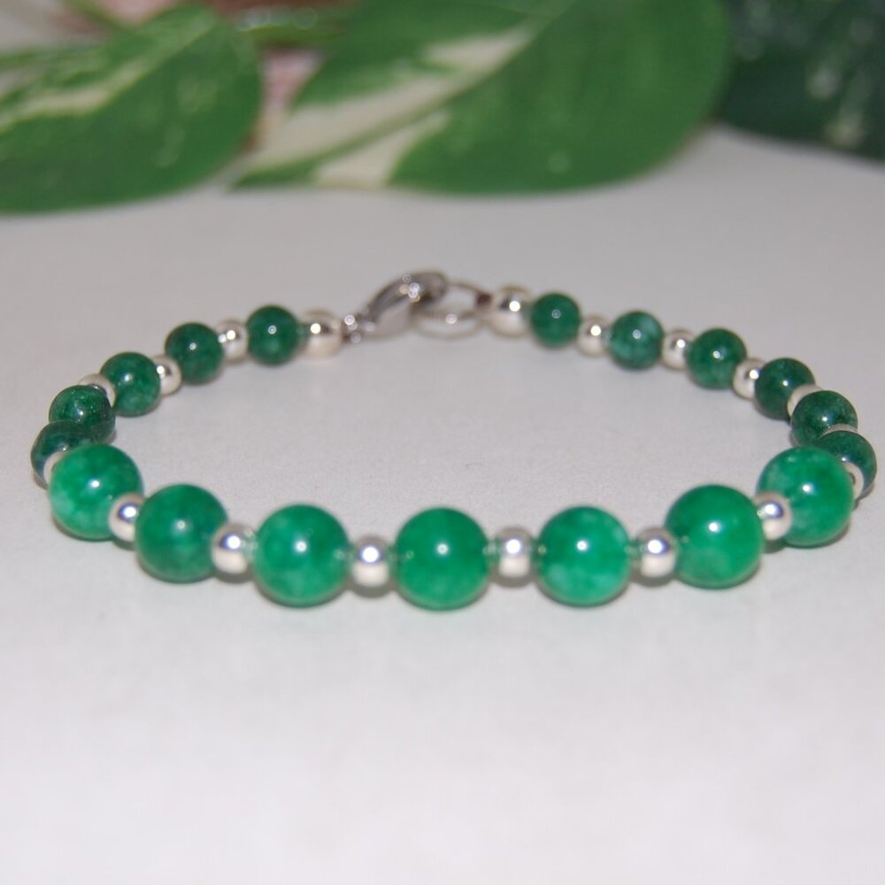 Green Jade Bracelet,Clasp Closure Bracelet,Green Jade Stone Bracelet